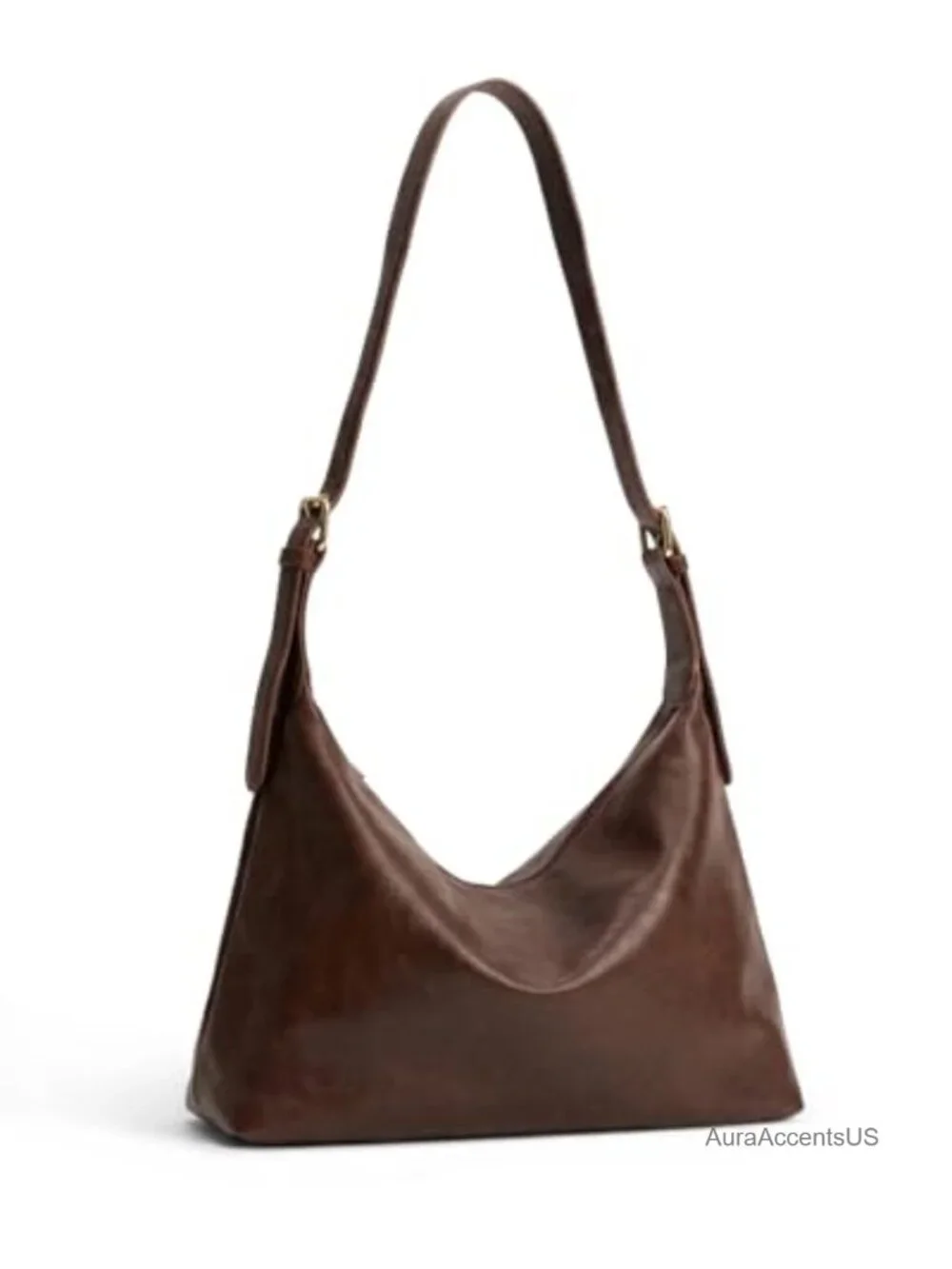 Vegan Leather Hobo Bag - Slouchy Shoulder & Crossbody Purse